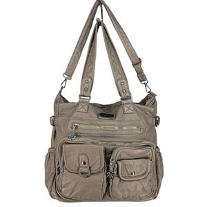 Angel Kiss Crossbody Bag Messenger Shoulder Purse Organizer Buckle Zip Black